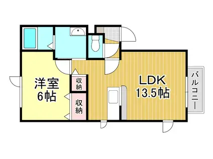 サンコート(1LDK/3階)の間取り写真
