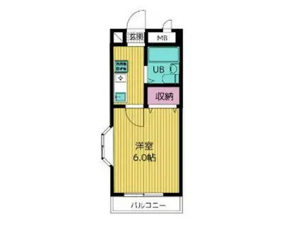 シャトレー押上(1K/3階)の間取り写真