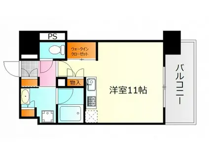 ザ・十日市プレイス(ワンルーム/7階)の間取り写真