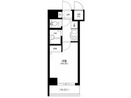 菱和パレス明大前壱番館(1K/4階)の間取り写真