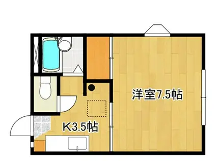 メゾンドクレール(1K/1階)の間取り写真