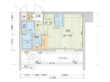 プレサンス鶴舞駅前ブリリアント(ワンルーム/8階)の間取り写真