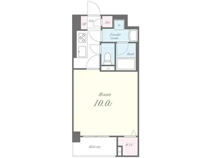 アビティ南大井I(1K/3階)の間取り写真