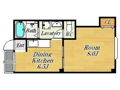 グランドゥ―ル(1DK/5階)の間取り写真