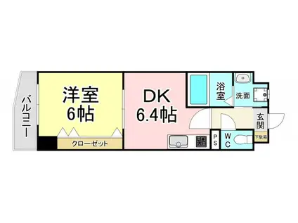 COMFORT SQUARE・LUXE(1DK/10階)の間取り写真