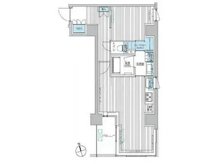 RODIA日本橋茅場町 旧御幸レジデンス日本橋茅場町(1LDK/4階)の間取り写真