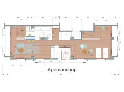 パークヒルズ櫻坂ステージI(1SLDK/4階)の間取り写真