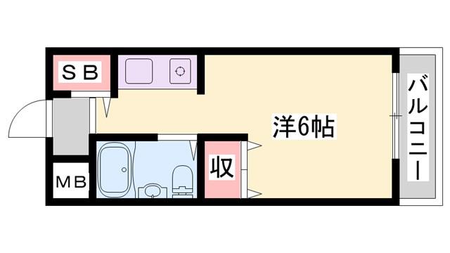 ル・ヴァンエスポワール(1K/3階)の間取り写真