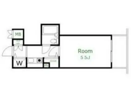 メルシー上池台(1K/2階)の間取り写真