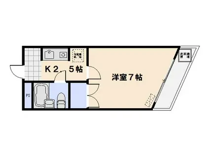 リンダーホフ(1K/3階)の間取り写真