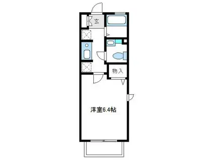 AIフィールドコート(1K/2階)の間取り写真