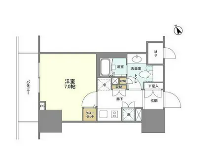 ブレス蔵前(1K/5階)の間取り写真