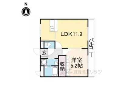 コンフォールレジデンス(1LDK/2階)の間取り写真