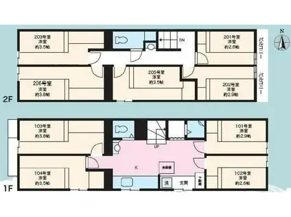 TCREおんしん上野(ワンルーム/1階)の間取り写真