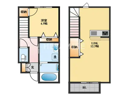 レジデンス・アッシュ(1LDK/1階)の間取り写真