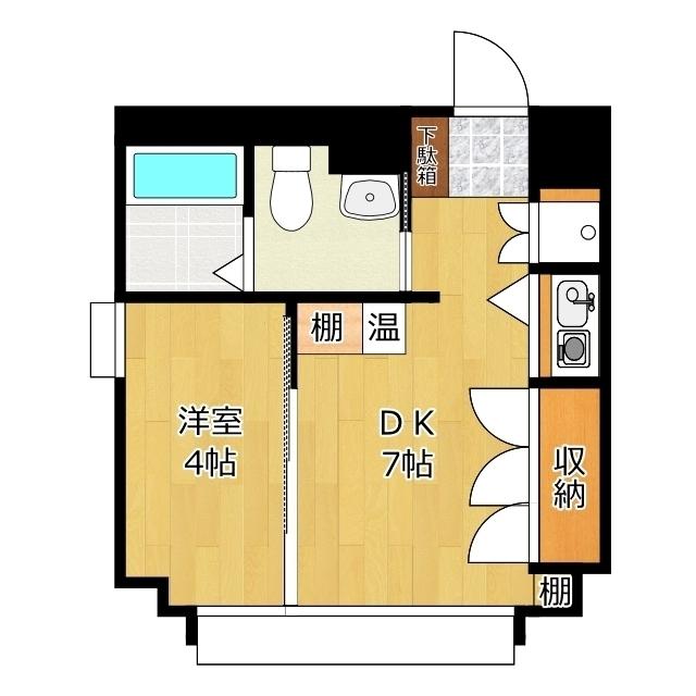 パークサイドヴィラ楓(1DK/5階)の間取り写真