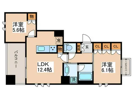 プラウドシティ小竹向原(2LDK/2階)の間取り写真