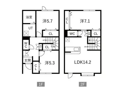 SOL ET LUNA(3LDK/1階)の間取り写真