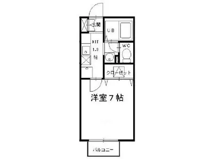 アール・ブラン(1K/1階)の間取り写真