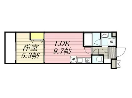HF東武練馬レジデンス(1LDK/1階)の間取り写真