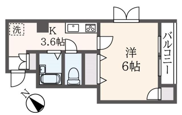 アーバン クレスト 西新宿(1K/4階)の間取り写真