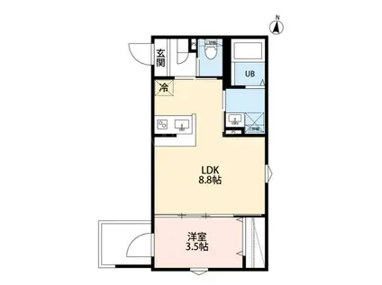 ROBOT HOME 桃浜町(1LDK/2階)の間取り写真