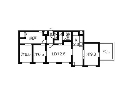 ブランノワール本郷通(3LDK/5階)の間取り写真