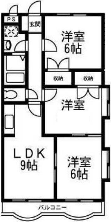 グレイスコート浜田山(3LDK/2階)の間取り写真
