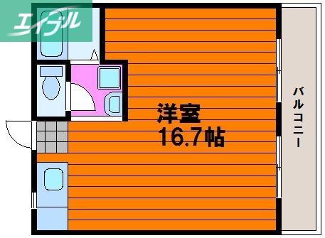 メゾン富田(ワンルーム/1階)の間取り写真