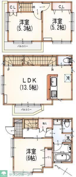 ウエルストン南荻窪(3LDK/1階)の間取り写真
