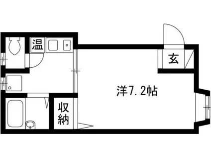 ル・グラン・バンブー(1K/1階)の間取り写真