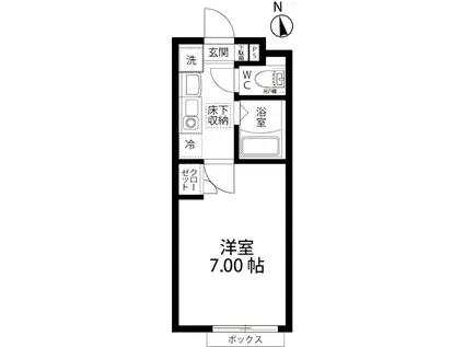 ベルガーデン常盤台IV(1K/1階)の間取り写真