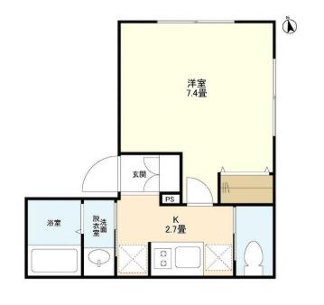 ウェルスクエアイズム西小山(1K/3階)の間取り写真