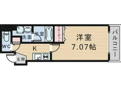 GKレジデンス桜塚(1K/2階)の間取り写真