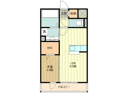 グレースコート(1LDK/2階)の間取り写真