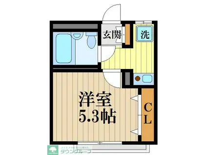 メゾンオオギット(1K/1階)の間取り写真