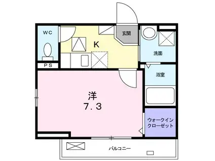 プレシャスHR(1K/1階)の間取り写真