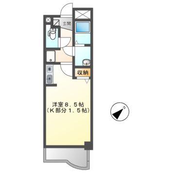 メゾン プレ パルク(1K/3階)の間取り写真