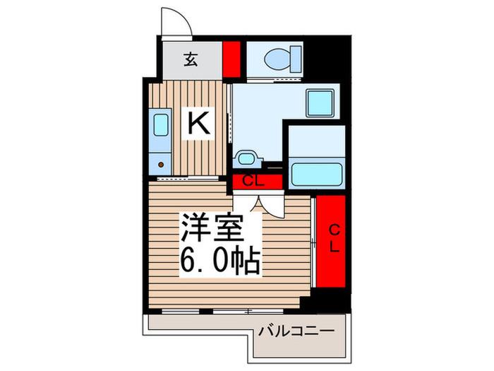 エポック45(1K/8階)の間取り写真