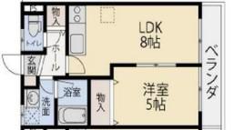 プレール横浜西谷(1LDK/2階)の間取り写真