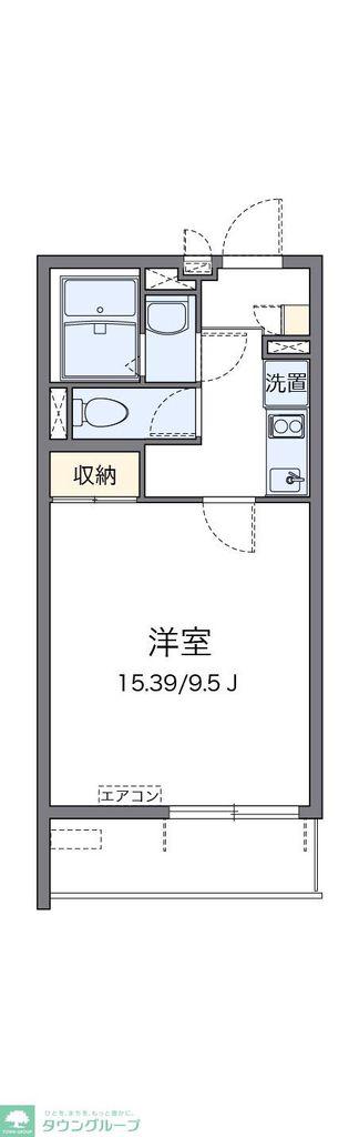 クレイノアンジュ鶴間(1K/3階)の間取り写真