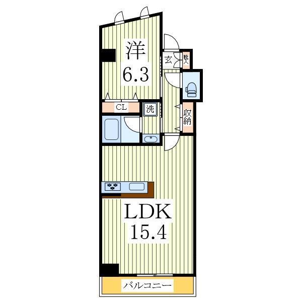 LUCE VII(1LDK/10階)の間取り写真