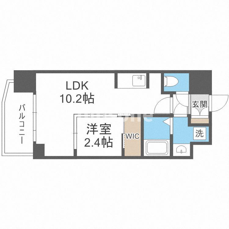 セレニテ本町東リアン(1LDK/14階)の間取り写真
