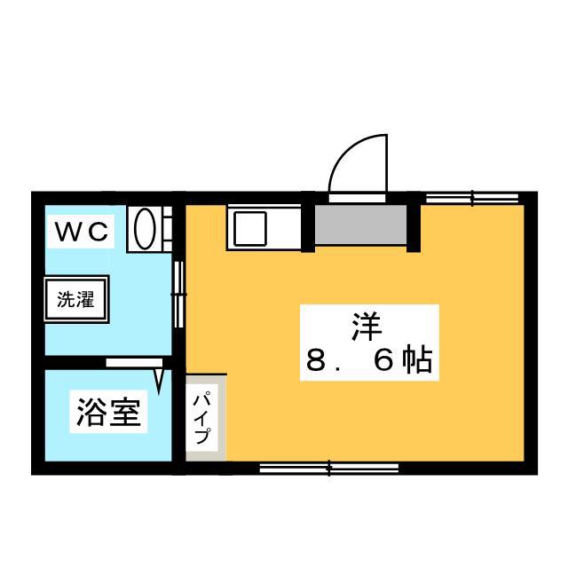 MAILE(ワンルーム/4階)の間取り写真