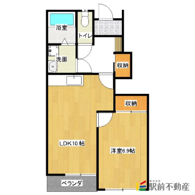 メゾンルミエールK&K(1LDK/1階)の間取り写真