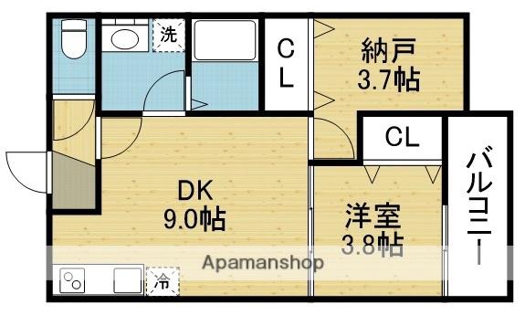 D PORTA GRANZ(1SDK/1階)の間取り写真