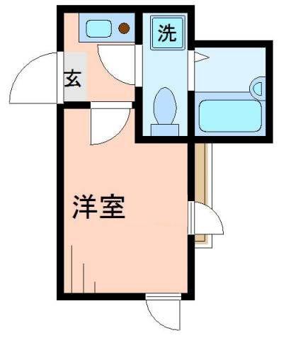 リブ綾瀬(1K/1階)の間取り写真