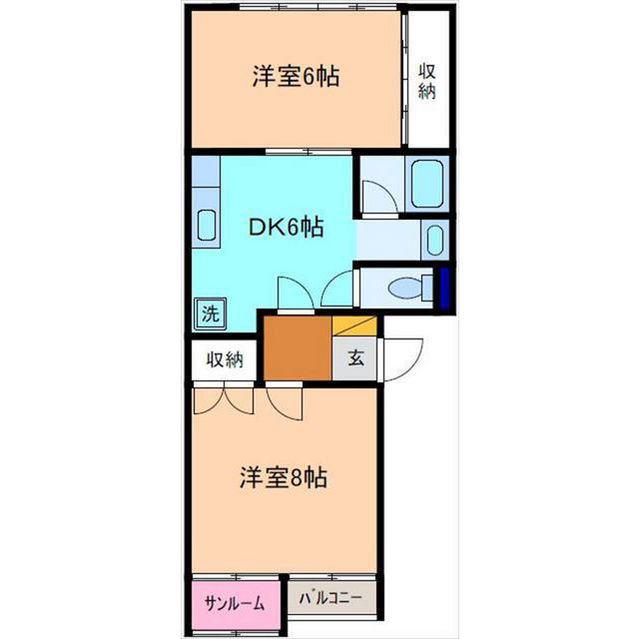 ブリーズハイツ(2LDK/2階)の間取り写真