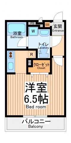 リブリ・スプリングス(1K/2階)の間取り写真