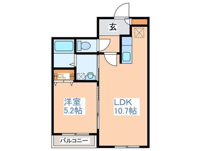 サンシティ平岸(1LDK/3階)の間取り写真